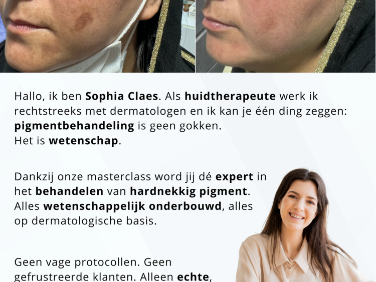Masterclass Pigment - maandag 23 november - door Huidtherapeute Sophia Claes
